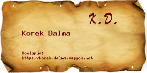Korek Dalma névjegykártya